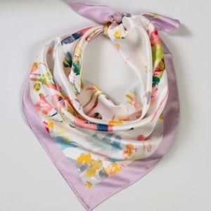 Silky Chic and gorgeous Multi Pastel Bandana Scarf